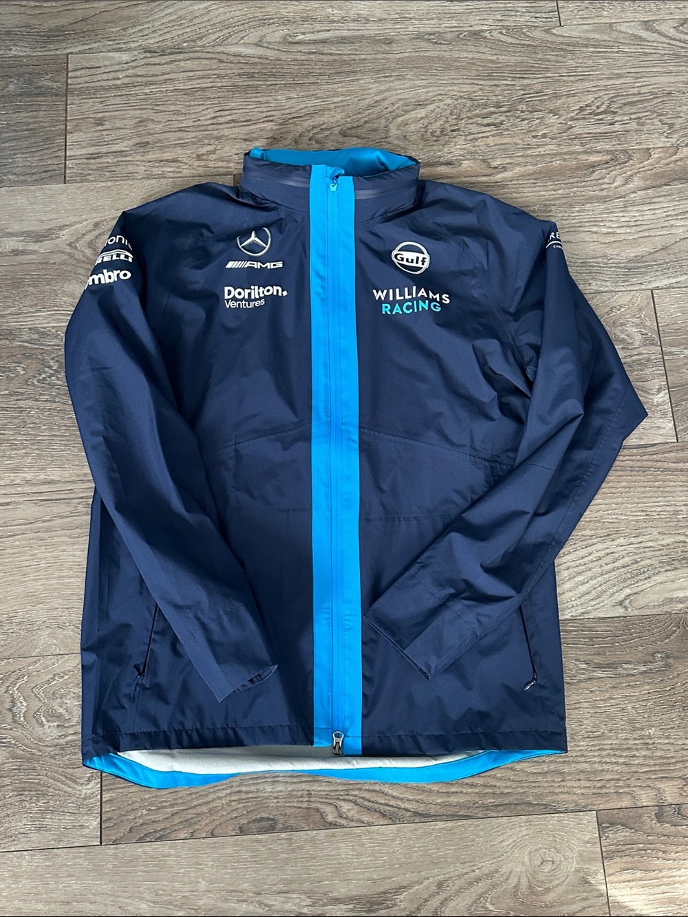 Umbro Williams Racing Navy and Light Blue Rain Jacket